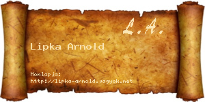 Lipka Arnold névjegykártya